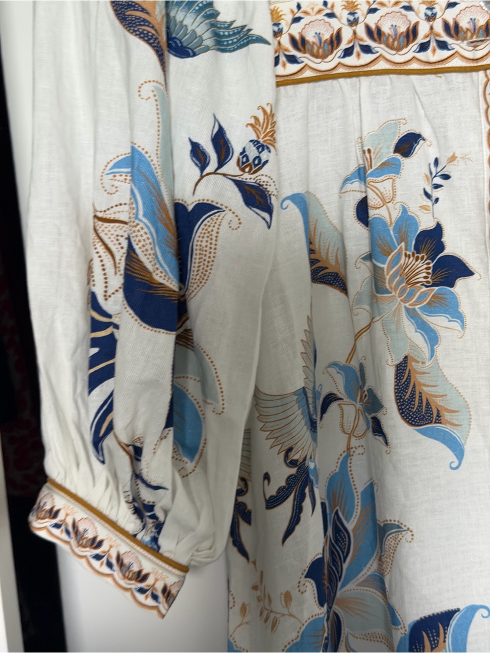 NWT Farm Rio Ivory Floral Embroidered Maxi Dress - Picture 12 of 12